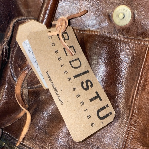 Bed Stu Distressed Brown Leather Shoulder Bag - Picture 5 of 8
